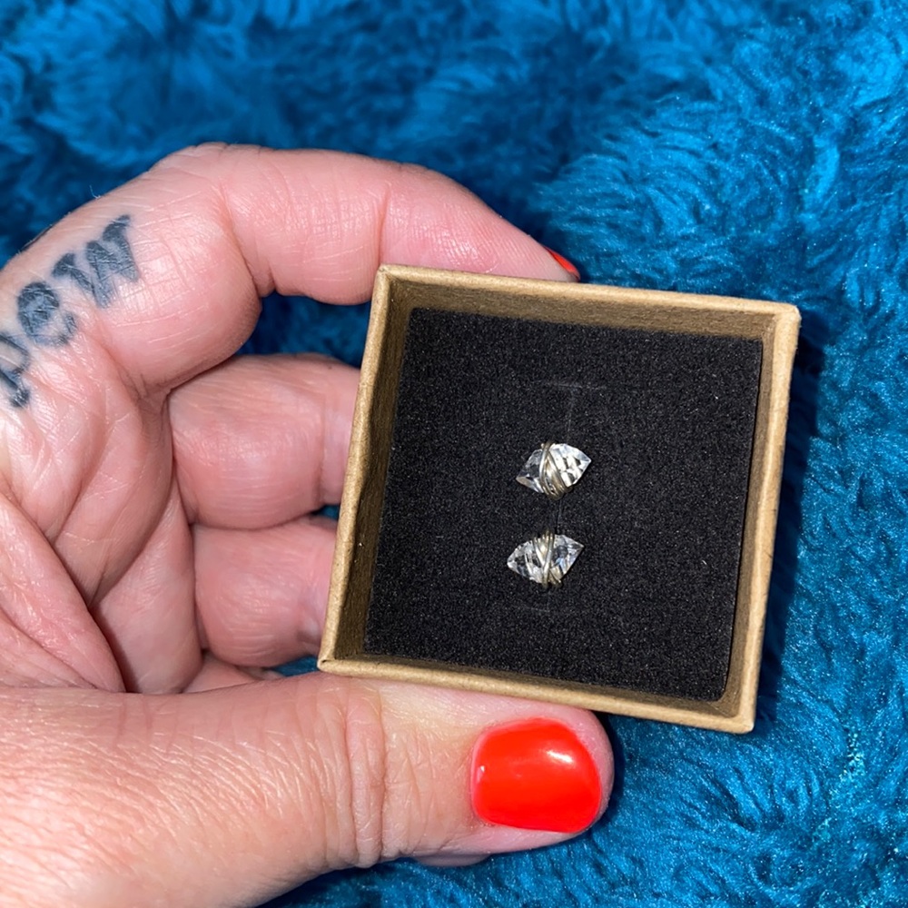 Sterling silver Herkimer diamond earrings